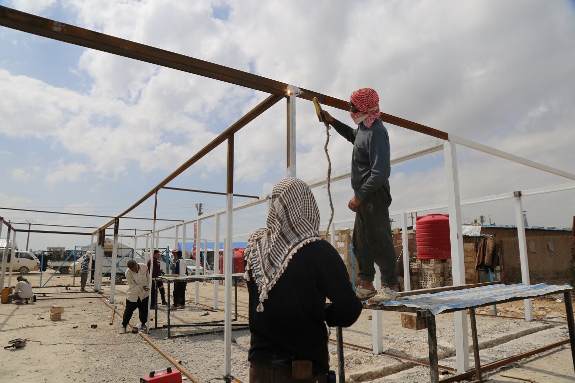 beh-rojava-medico-3 Aufbau Notunterkunft Syrien